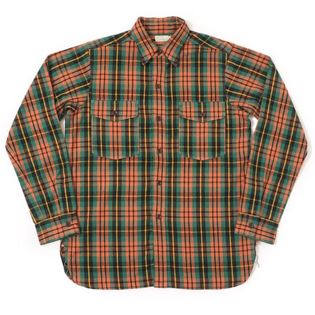 WAREHOUSE Lot 3022 FLANNEL SHIRTS WITH CHINSTRAP NON WASH