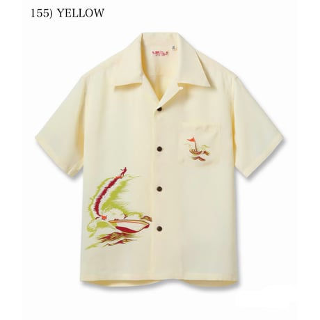 SUN SURF Lot.SS39630 RAYON HAWAIIAN SHIRT “WATER SKIING”