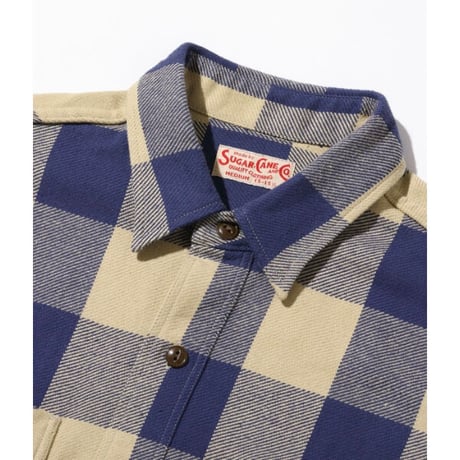 SUGAR CANE Lot.SC29147 “TWILL CHECK WORK SHIRT”