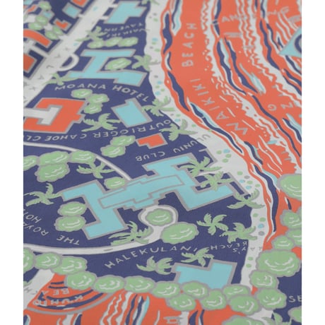 SUN SURF Lot.SS39424 RAYON HAWAIIAN SHIRT “WAIKIKI MAP”