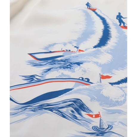 SUN SURF Lot.SS39630 RAYON HAWAIIAN SHIRT “WATER SKIING”