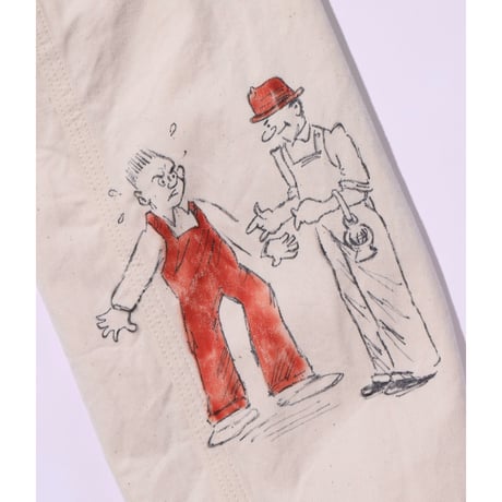 SUGAR CANE Lot.SC15506 “FICTION ROMANCE 9oz. WHITE BOAT SAIL DRILL 1920's CARTOON WORK COAT”