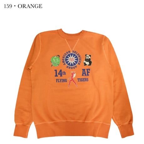BUZZ RICKSON’S BR69066 SET-IN CREW NECK SWEAT SHIRTS “14th AIR FORCE”