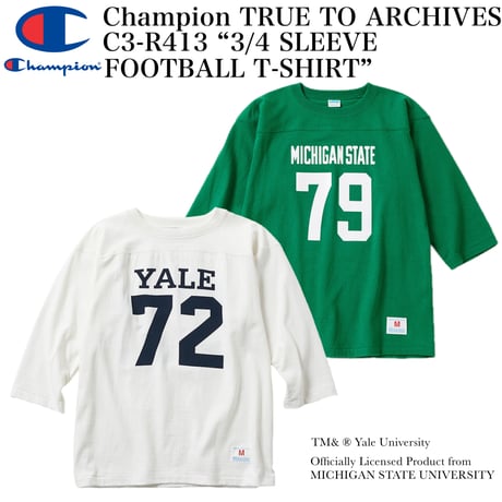 Champion TRUE TO ARCHIVES C3-R413 “P12 3/4 SLEEVE FOOTBALL T-SHIRT”