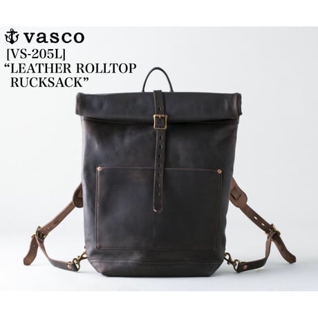 vasco VS-205L “LEATHER ROLL TOP RUCKSACK”