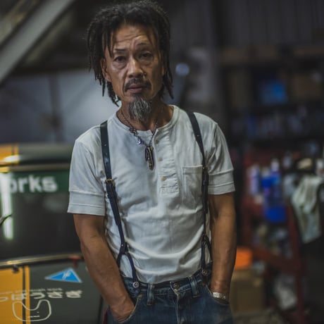 TCB jeans Leather Suspenders