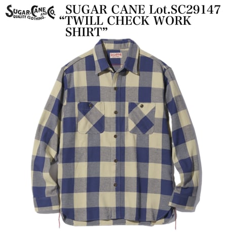 SUGAR CANE Lot.SC29147 “TWILL CHECK WORK SHIRT”