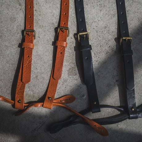 TCB jeans Leather Suspenders