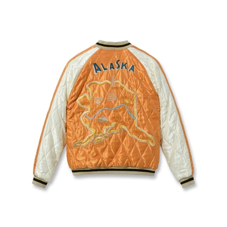 TAILOR TOYO Lot.TT15792-119 Late 1950s Style Velveteen Souvenir Jacket “POLAR BEAR” × “ALASKA MAP”