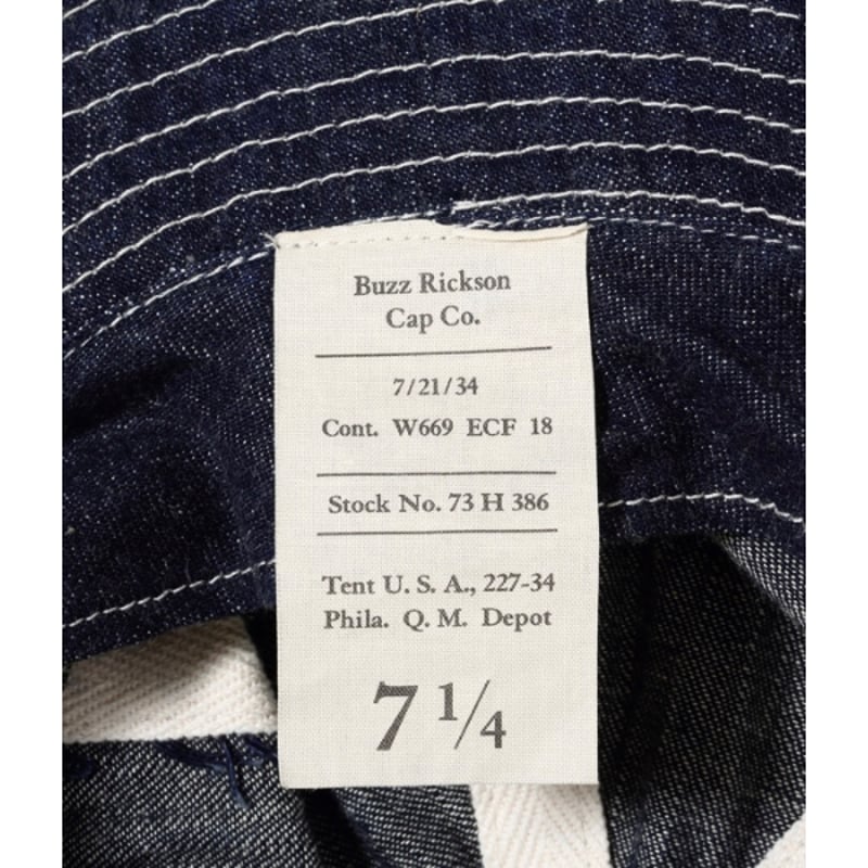 BUZZ RICKSON'S Lot.BR01476 “HAT, WORKING, DENIM