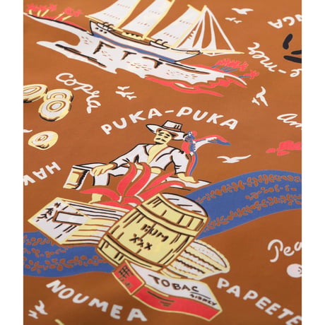 SUN SURF Lot.SS39223 RAYON HAWAIIAN SHIRT “SOUTH SEA TRADER”