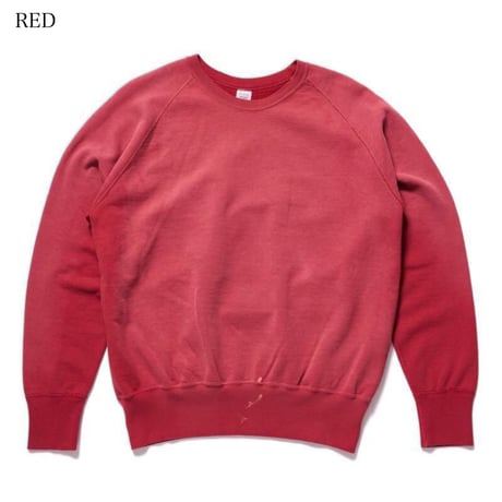 WAREHOUSE Lot.461 2ND-HAND RAGLAN CREWNECK SWEAT USED WASH(SUN BURNED)