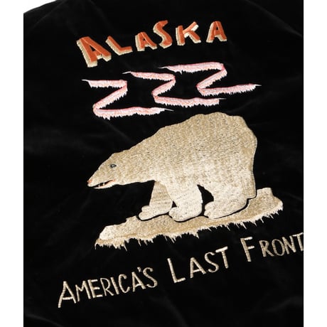 TAILOR TOYO Lot.TT15792-119 Late 1950s Style Velveteen Souvenir Jacket “POLAR BEAR” × “ALASKA MAP”