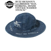 BUZZRICKSON’S Lot.BR02850 HAT, WORKING, DENIM VINTAGE WASHED STENCIL