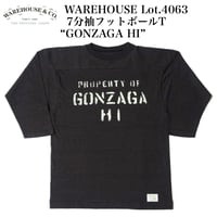 WAREHOUSE Lot.4063 7分袖フットボール T “GONZAGA HI”