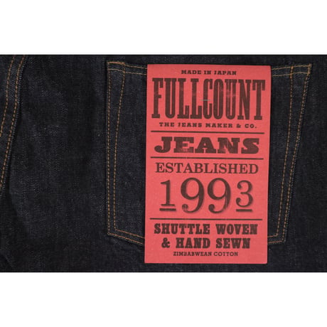 FULL COUNT Lot.1103W-23 Clean Straight Denim (One Wash)