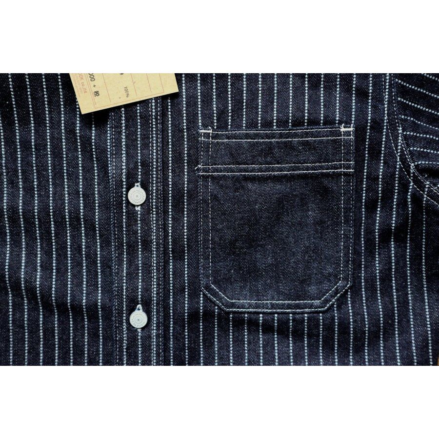 児島ジーンズ RNB297 “13oz WABASH WORK SHIRTS” | cross