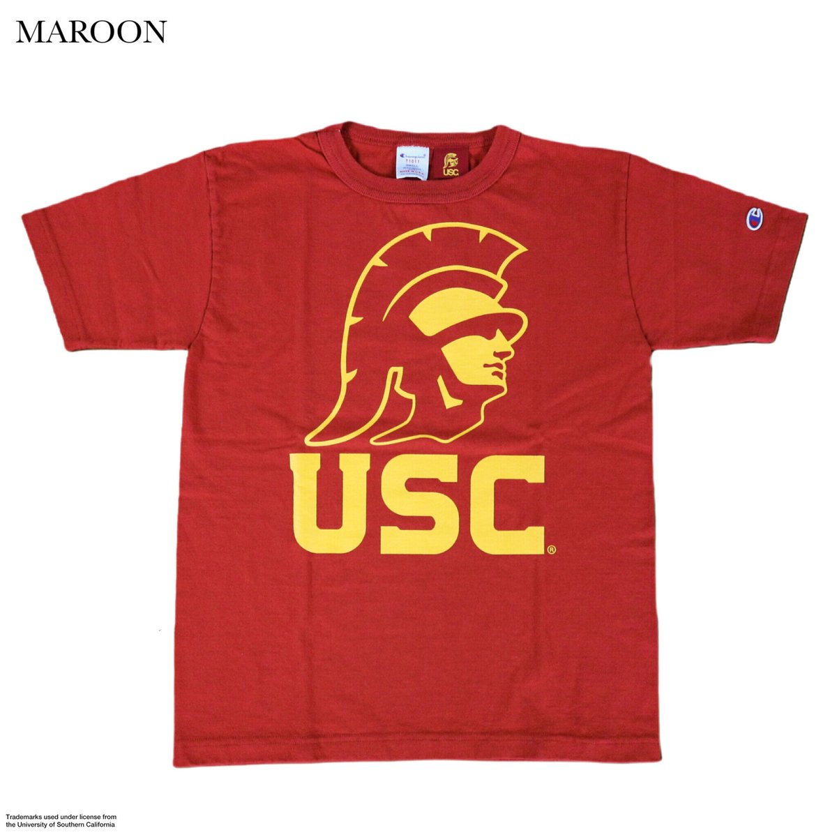 【新品未使用】USC Champion USC Tシャツ マルーン S Champion MADE IN USA C5-V303 “T1011 SHORT SLEEV