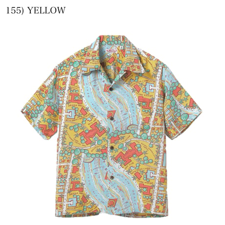 SUN SURF Lot.SS39424 RAYON HAWAIIAN SHIRT “WAIKIKI MAP”