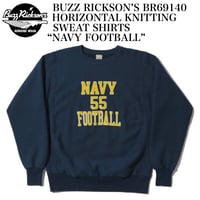 BUZZ RICKSON’S BR69140 HORIZONTAL KNITTING SWEAT SHIRTS “NAVY FOOTBALL”