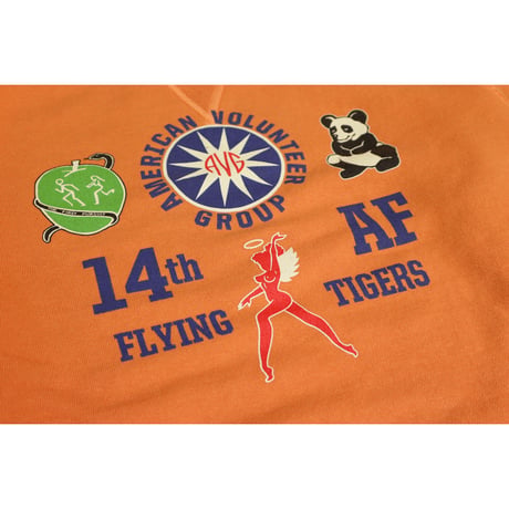 BUZZ RICKSON’S BR69066 SET-IN CREW NECK SWEAT SHIRTS “14th AIR FORCE”