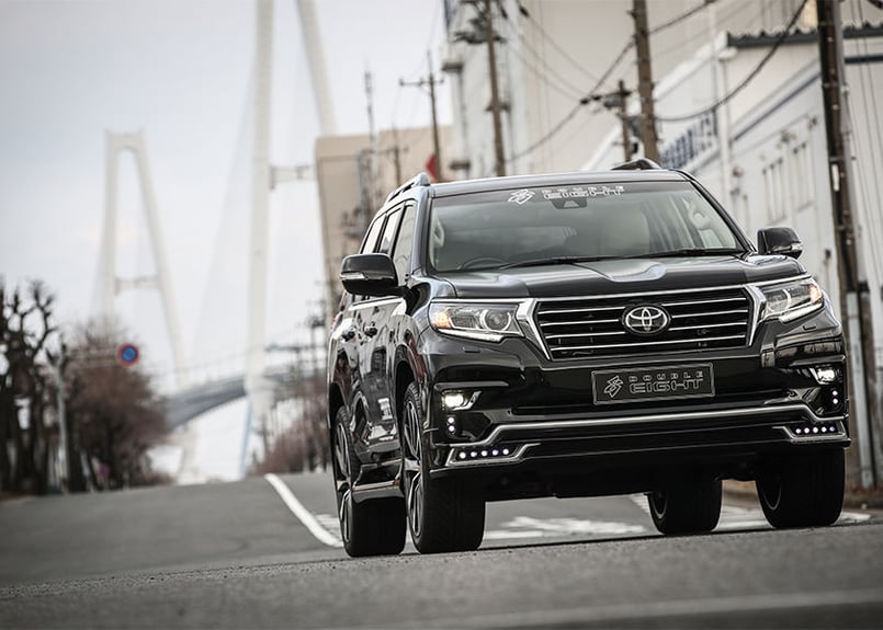 プラド 150 後期 GMG ダブルエイト グリル 塗装済 ダブルエイト プラド 150 後期 フロントグリル カメラ有 2020年8