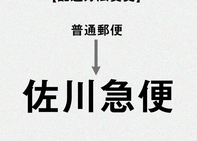 配送方法変更 普通郵便から佐川急便へ | GMG ONLINE SHOP