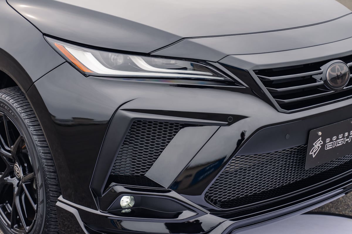 80 ハリアー フロントバンパースポイラー グリル一体式/LEDレス ダブル