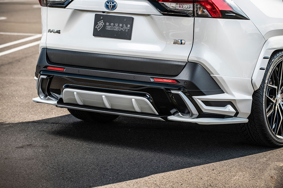 RAV4 モデリスタ用 リアサイドスポイラー＆マフラーダクト 未塗装品