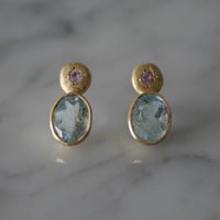 AQUA oval stone ring - aquamarine
