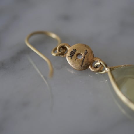 AQUA drop cut pierce  -lemon quartz