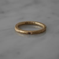AUREA gold ring  / brown diamond