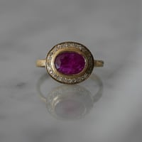 ARSdiamond rounded ring - ruby, diamond（BM）