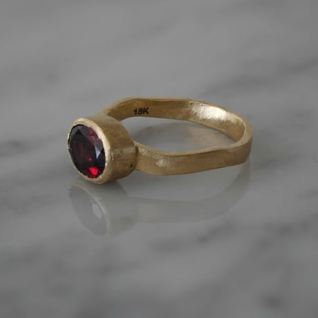 AQUA oval stone ring - garnet