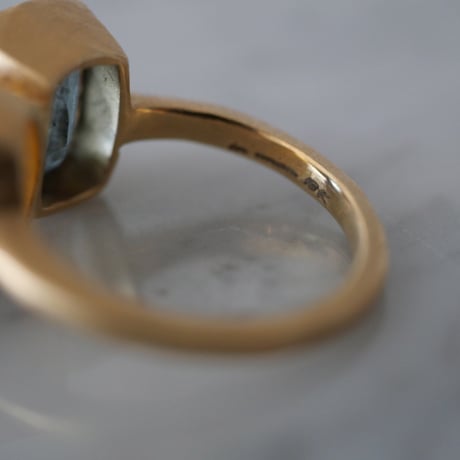 ARS double stone ring  - aquamarine, yellow aquamarine