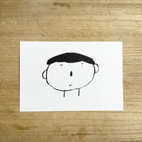 人の顔　モノクロ