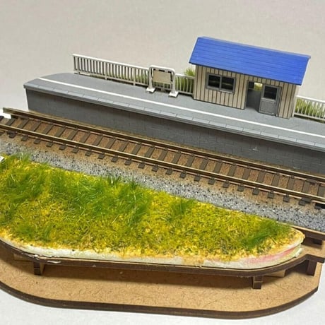 A-12 ミニジオラマ用 ホームA 〜田舎の駅〜 Nゲージ ペーパーキット 1/150