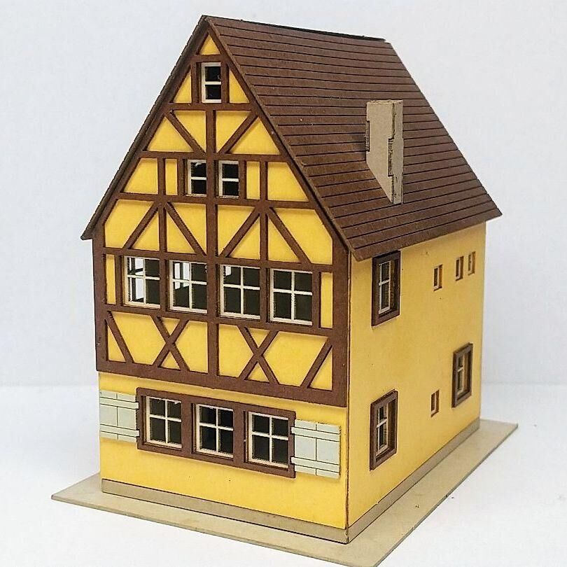C-03 木組みの家A 着色済みペーパーキット 1/150 Nゲージ | キハ工房