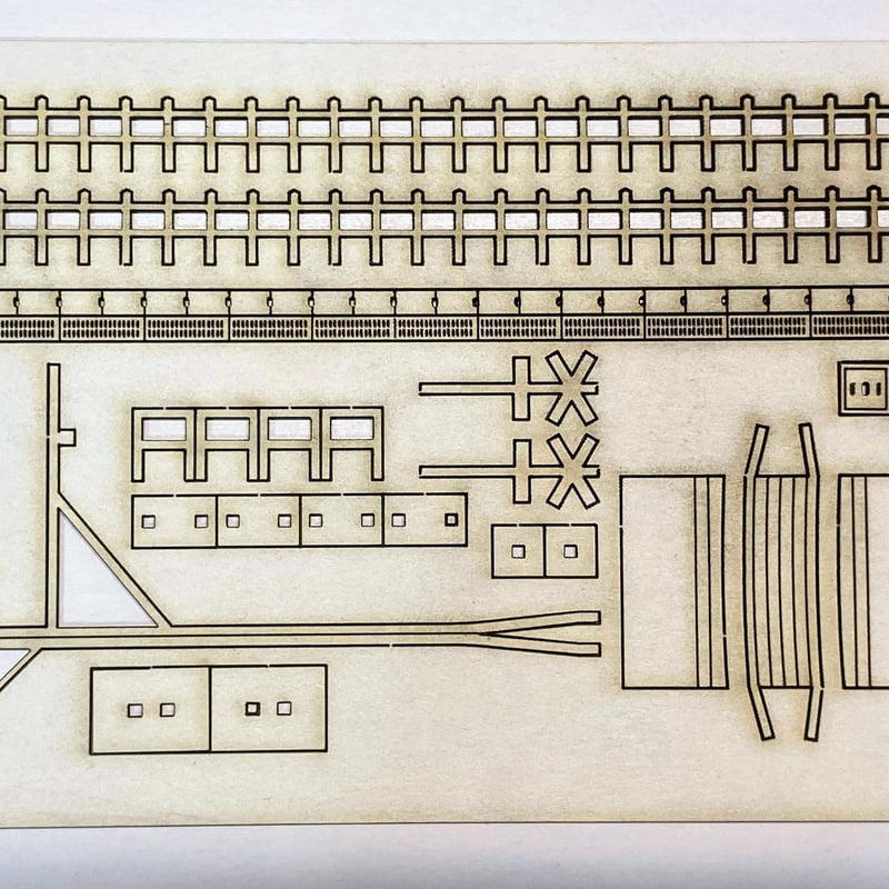 A-14 ミニジオラマ向け アソートセットA 〜第4種踏切〜 ペーパーキット 1/150 | ...