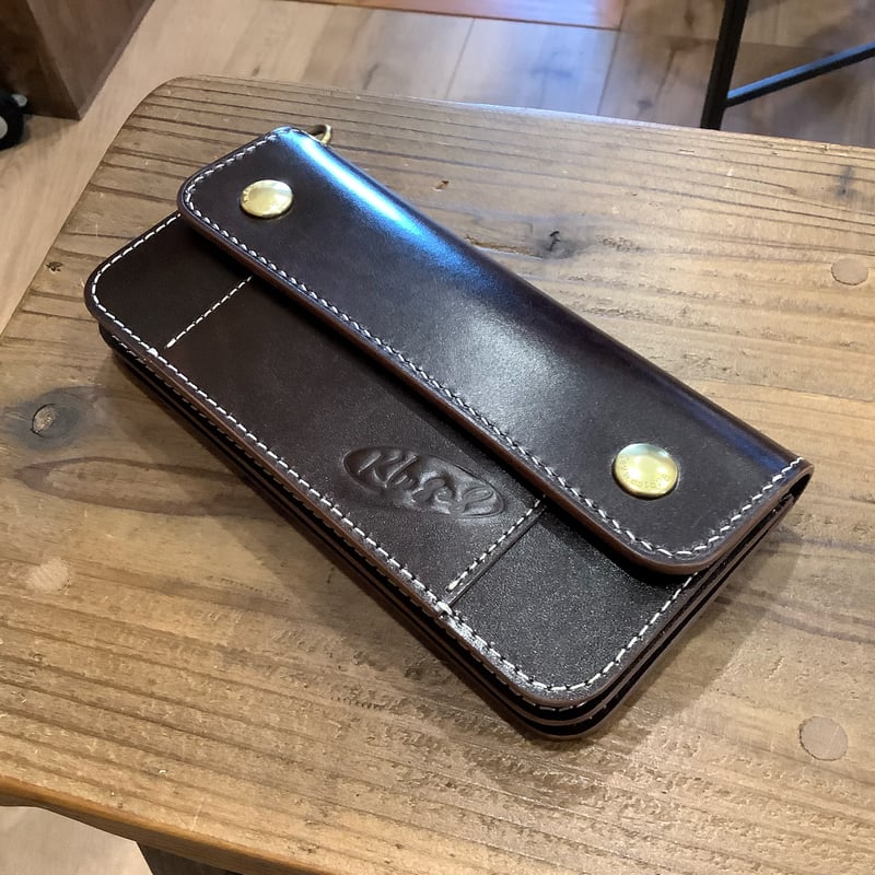 ルガトショルダー ダークブラウン トラッカーウォレット | keywest828