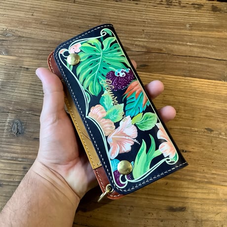 “Old Hawaiian” ハンドペイント　トラッカーウォレット