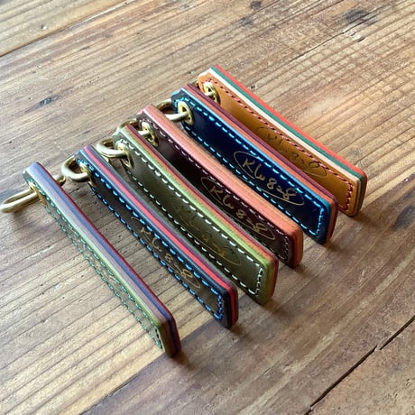 コードバン×ルガトショルダー　キーホルダー　金具真鍮