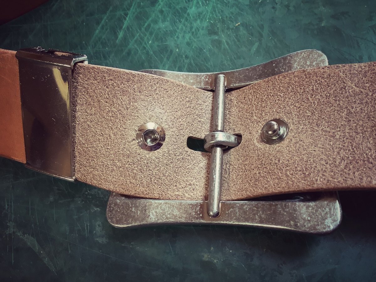 きな粉　レザー　ベルト　ハンドメイド　be-74 一点限り レザー ベルト ハンドメイド be-74