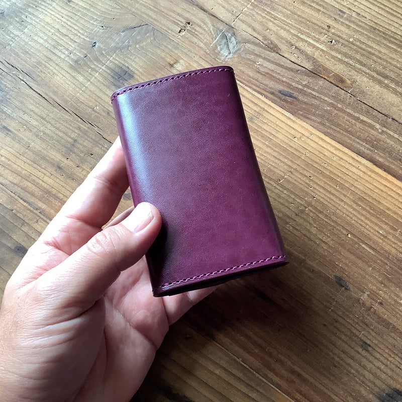 ルガトショルダー紫 パープル 名刺入れ | keywest828