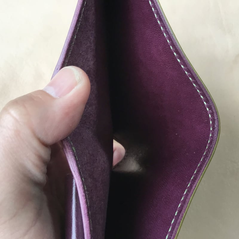 ゲラルディーニ ☆ 二つ折財布 窓付き コンパクト 財布 イタリア製 パープル GHERARDINI - ゲラルディーニ ☆ 二つ折財布 窓付き コンパクト 財布