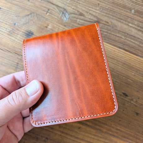 ルガトショルダー橙 オレンジ  二つ折り財布  小銭入れあり