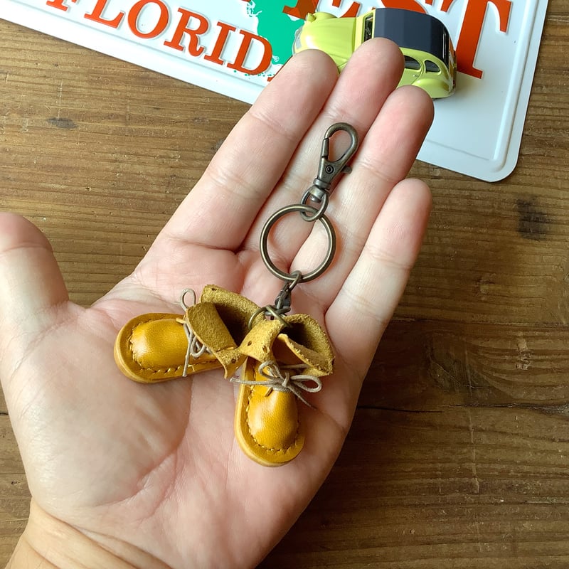 ミニチュアブーツ キーホルダー ルガトショルダーイエロー | keywest828