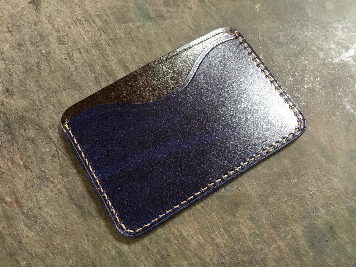 【チョキ】ハサミケース　ルガトショルダー ルガトショルダーブラウン×ルガトショルダーネイビー カード