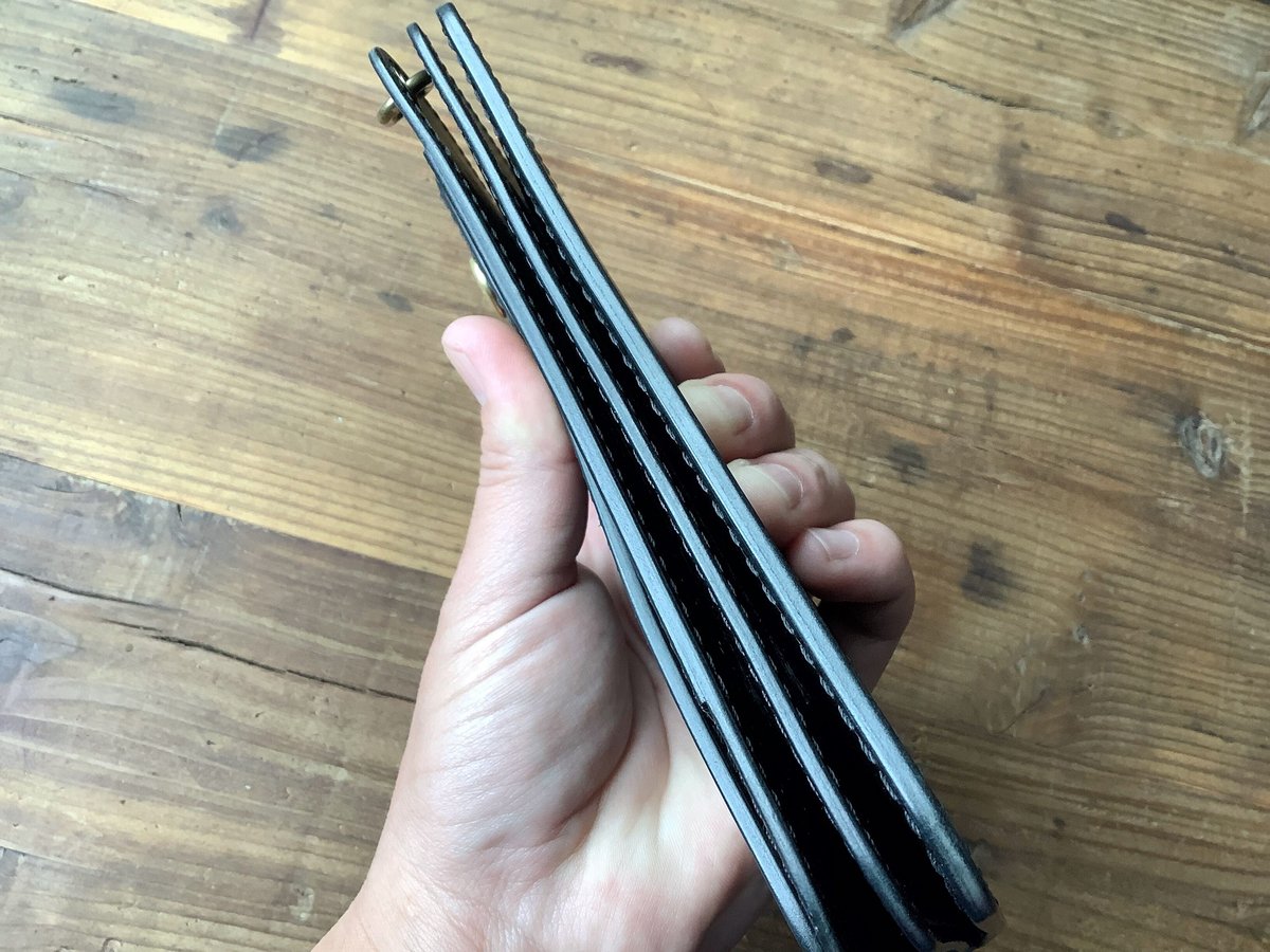 トラッカーウォレット 黒 オイルレザー ショートタイプ | keywest828
