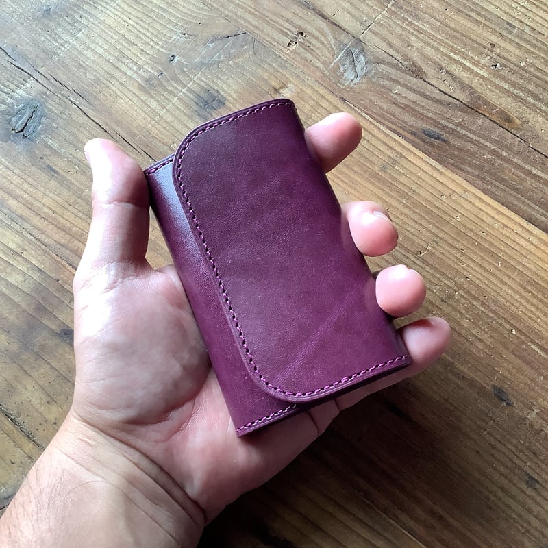 ルガトショルダー紫 パープル 名刺入れ | keywest828